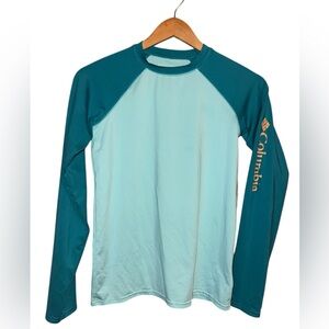 •COLUMBIA•SANDY SHORES LONGSLEEVE OMNI-SHADE SUNGAURD/SUN PROTECTOR SHIRT 14/16